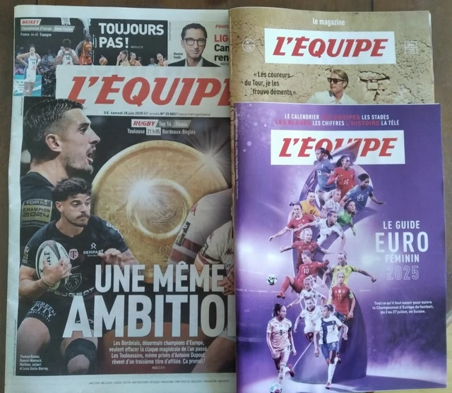 L'Équipe Du 14 Juillet 2025 - Édition Spéciale Euro Féminin Et Tour De France