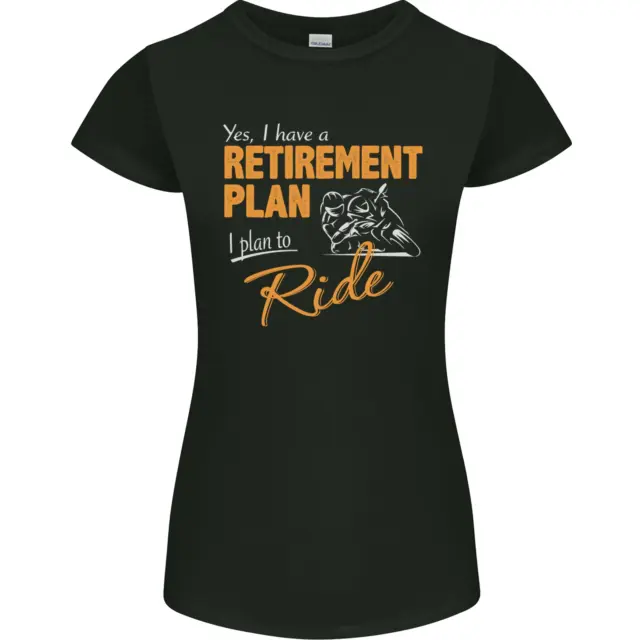 T-shirt donna Petite Cut Retirement Plan Biker moto