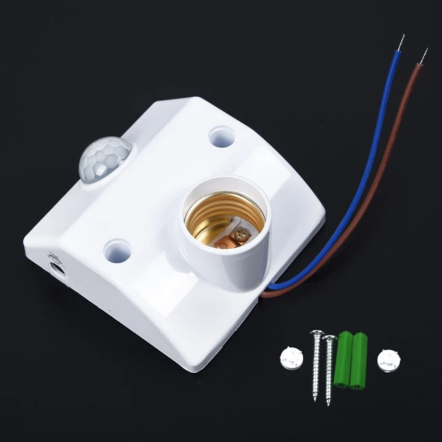 Supporto luce intelligente presa corridoio infrarossi garage E27 base 3-80 W