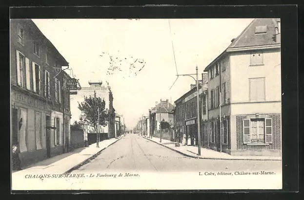 CPA Chalons-sur-Marne, Le Faubourg de Marne, partial view 1904