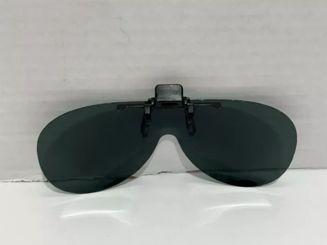Solar Shield Clip-On Polarized Sunglasses, 54 Rectangle Flip Up Sunglasses