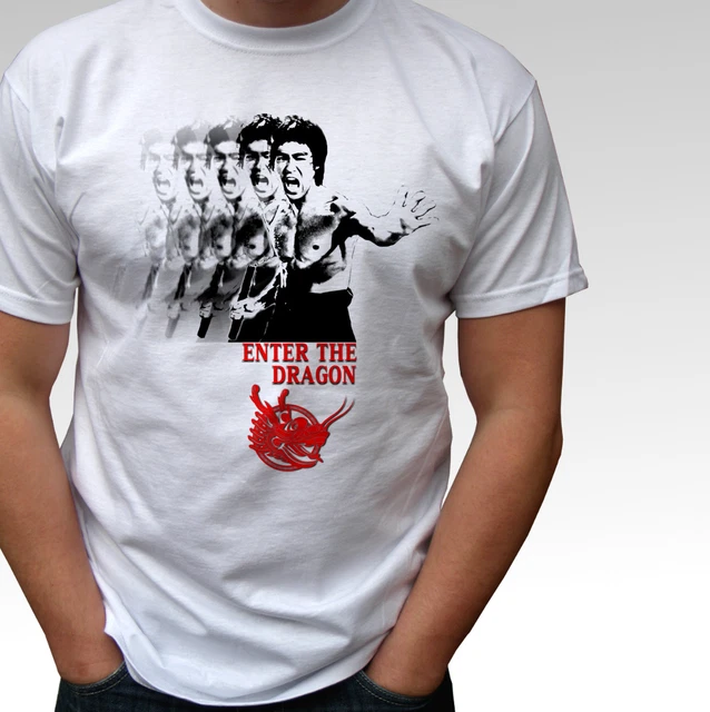 Bruce Lee Enter The Dragon white t shirt top - mens and kids sizes