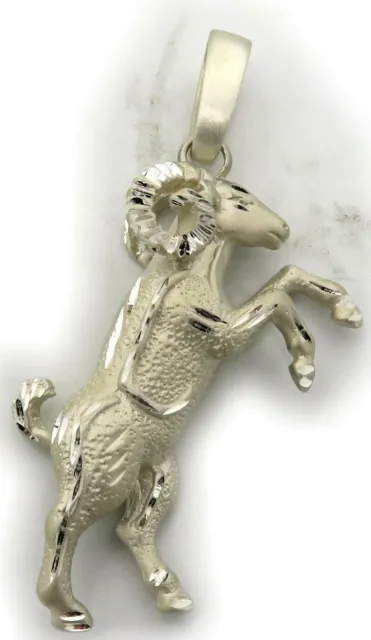 Pendant XXL Zodiac Sign Widder Diamond Very Large Silver 925 Sterling Quality