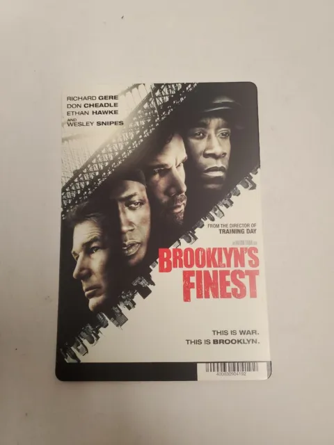 Brooklyn's Finest BLOCKBUSTER SHELF DISPLAY DVD BACKER CARD ONLY 5.5"X8"