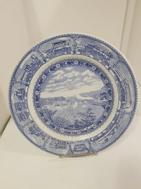 Baltimore and Ohio B&O Railroad Harpers Ferry WV 150th Anniversary Dinner Plate