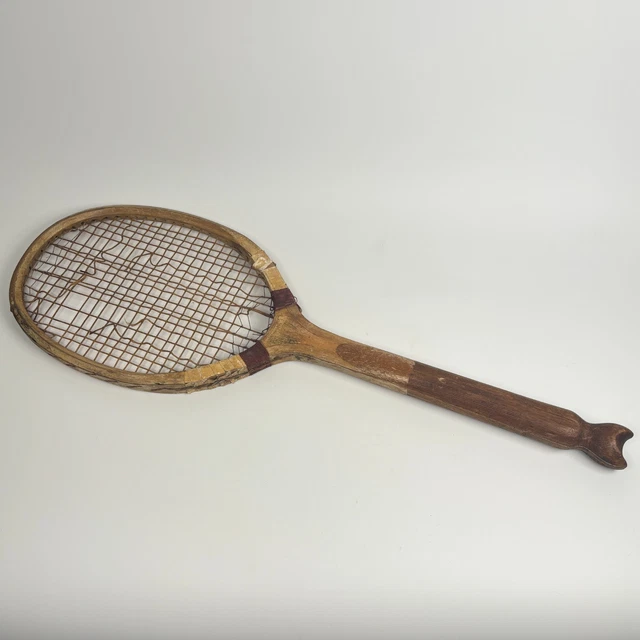 Raquette de tennis en bois Bancroft vintage, excellent état des