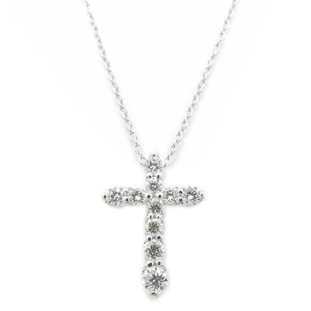 Collier Damiani Emozioni Croix En Or Rose Avec Diamants - Référence 20069284, Neuf Avec étiquettes
