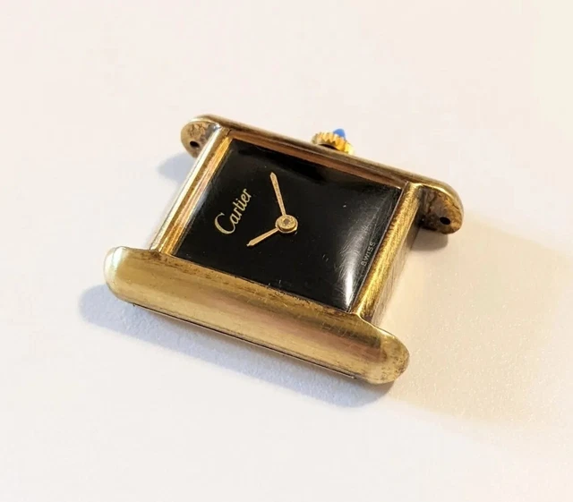 Reloj cartier 18k online gold electroplated swiss