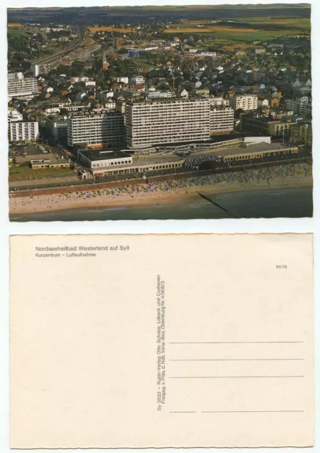 17410 - Sylt - Westerland - spa center - aerial picture - old postcard