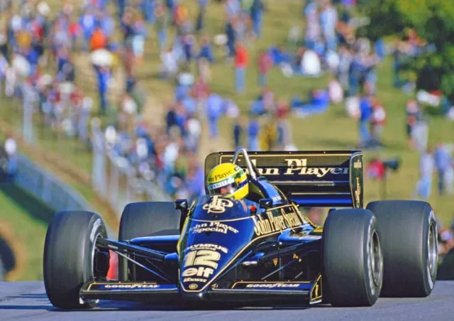 Ayrton Senna,1986 British Grand Prix,  Brands Hatch, A4 Photo