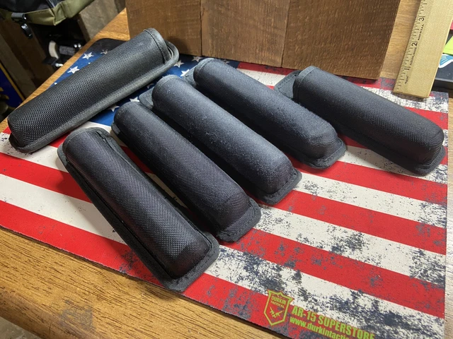 Police Tact Gear - Lot of 6 Used Baton/ Flashlight Holder Pouch Duty Belt Gear
