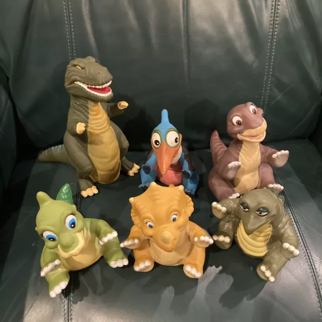 Vintage Land Before Time Hand Puppets COMPLETE SET Of 6 1988 Pizza Hut