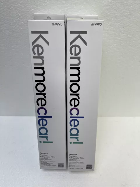New Lot Of 2 Kenmore Clear Replacement Refrigerator Water Filter 46-9990