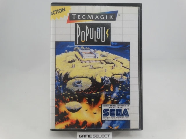 POPULOUS SEGA MASTER SYSTEM (MS) PAL-EURO (CARTRIDGE ONLY