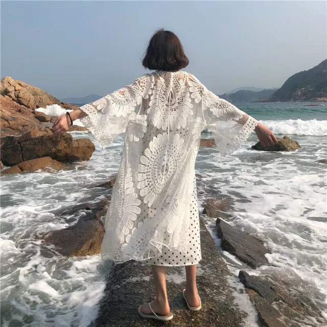 FEMME DENTELLE KIMONO Ext rieur Manteau Long Floral Yukata