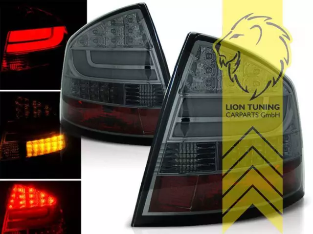 Light Bar LED Rückleuchten für Skoda Octavia 2 1Z Limousine rot schwarz smoke