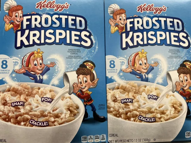 NEW FROSTED Rice Krispies Cereal 10.6 oz Kellogg's FREE SHIPPING COST HTF