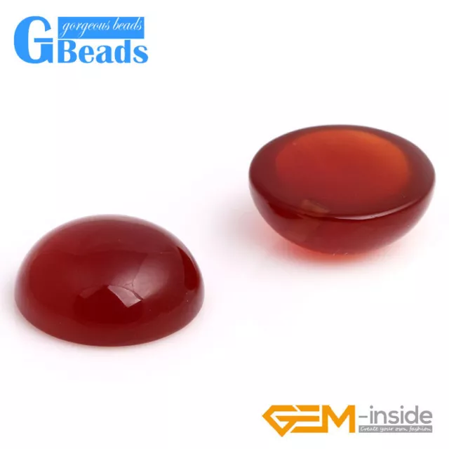6-20mm Red Agate Round CAB Cabochon Beads For Jewelry Ring Pendant Making 5pcs