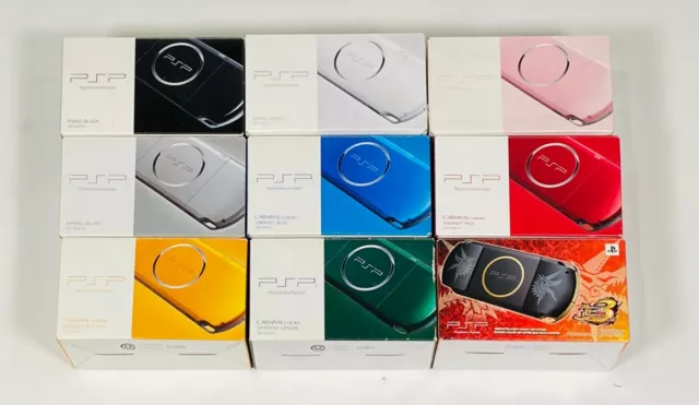 Sony PSP 3000 Console PSP-3000 Various Color Manual Box Battery Chager Very Good