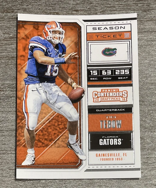 Tim Tebow 2018 Panini Contenders Draft Picks Florida Gators #92  *521*