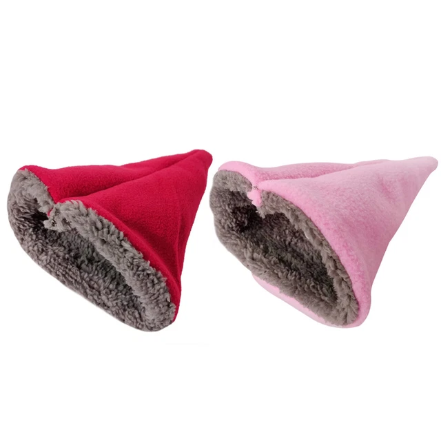 2 Pcs guinea pig hideout Warmer Hamsterkäfig Frettchen Bett Winterzubehör Winter