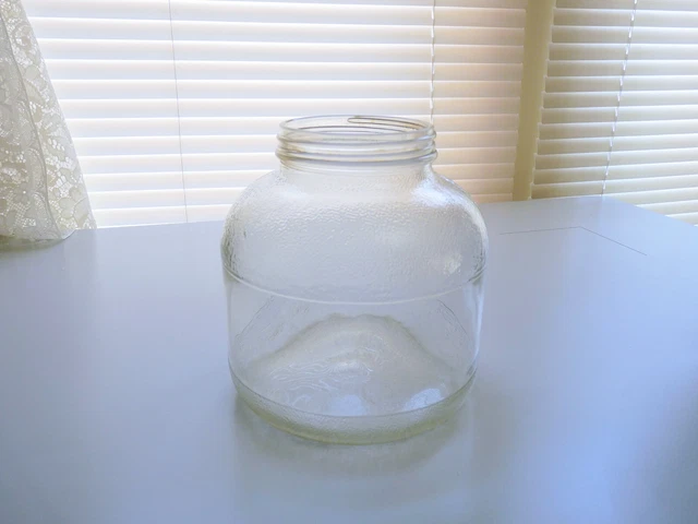 Vintage Glass Crisco Jar - Hazel Atlas - Textured - Model 5143 - Mold #13-1