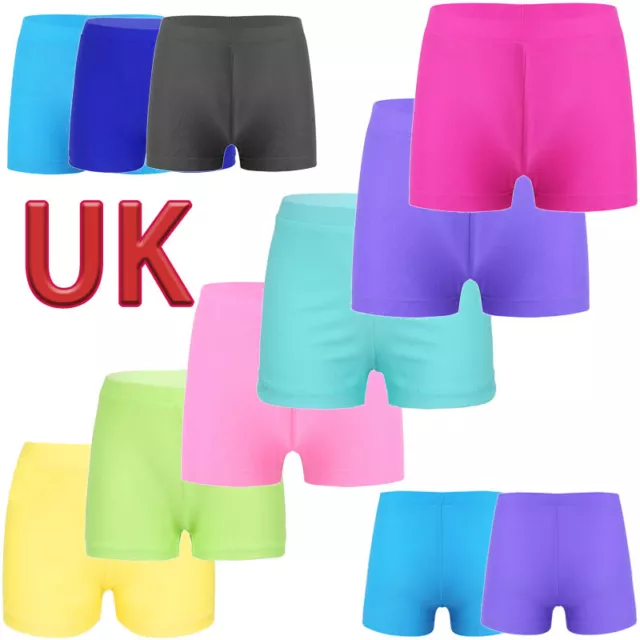 UK Kid Girl Active Sports Workout Shorts Fitness Exercise Bottoms Beachwear Swim