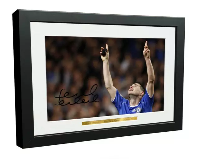 Signed Frank Lampard 'FOR YOU MUM' Chelsea Photograph Photo Picture Frame Gift