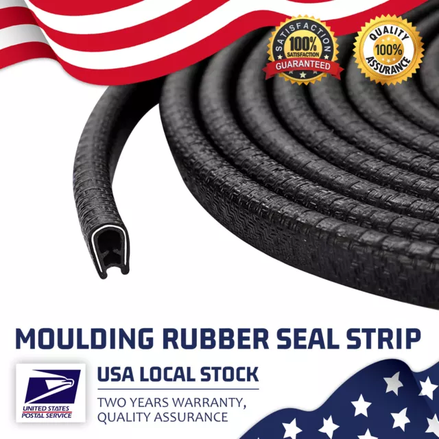 40 Feet Car Door Edge Trim Lock Guard Moulding Rubber Seal Strip Protector Decor