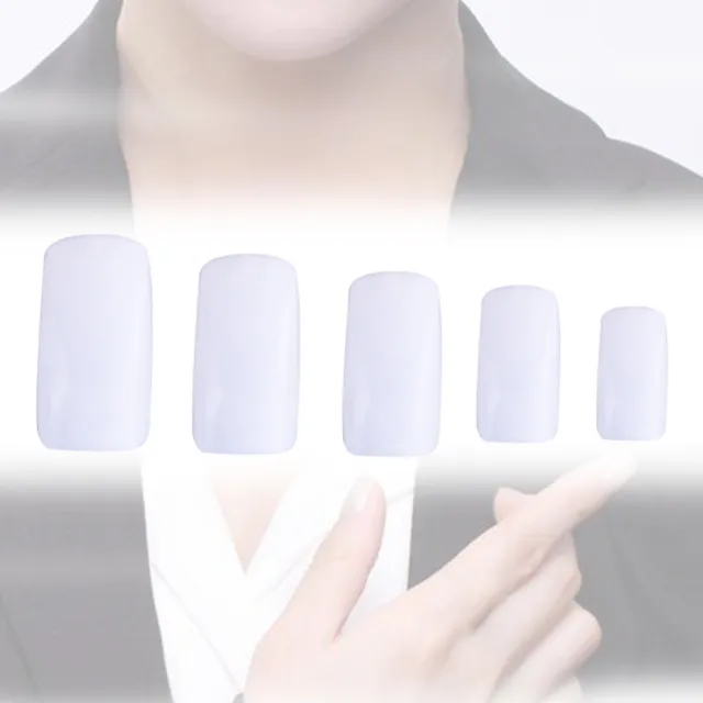 100 pz manicure artificiale finta bianco_rosa_trasparente unghie acriliche