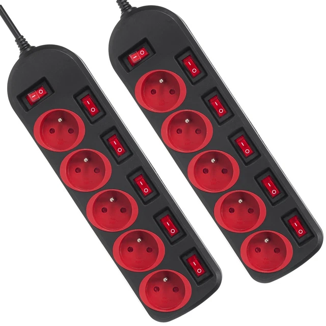 Multiprise Usb Cube Avec 3 Prises Und 3 Ports Usb, Multiprises