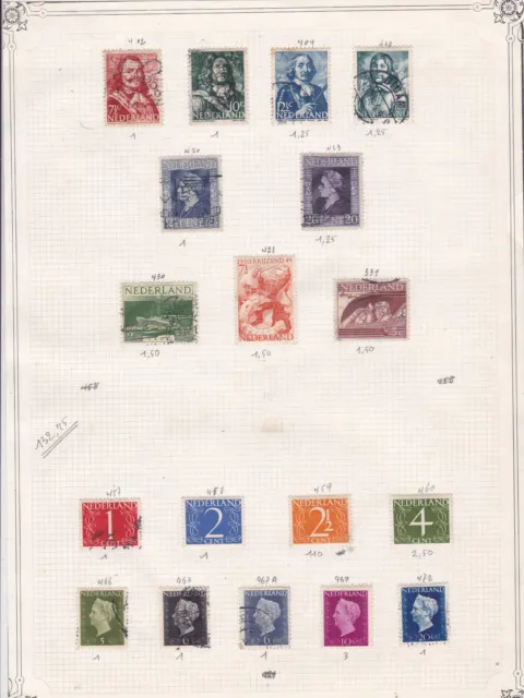 netherlands stamps page  ref 10715
