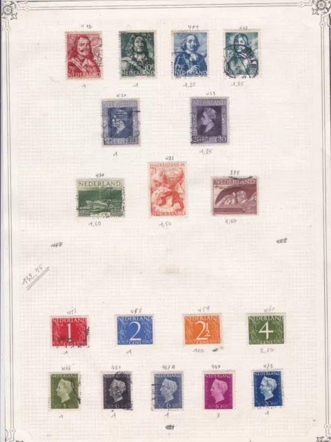 netherlands stamps page  ref 10715