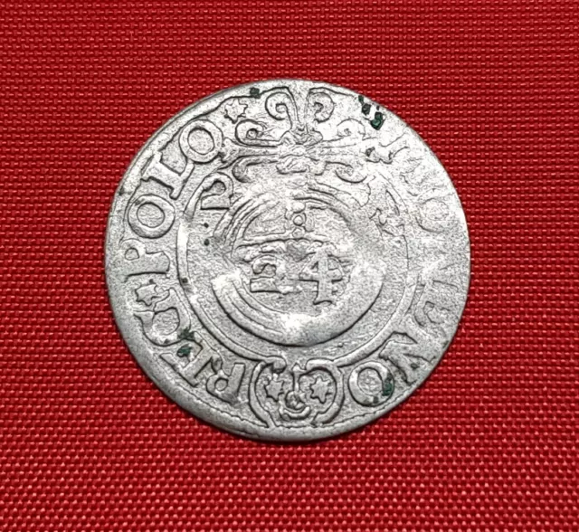 Polish Lithuanian Silver Coin , 3 Polker 1620 - 1627 , Zygmunt III Waza