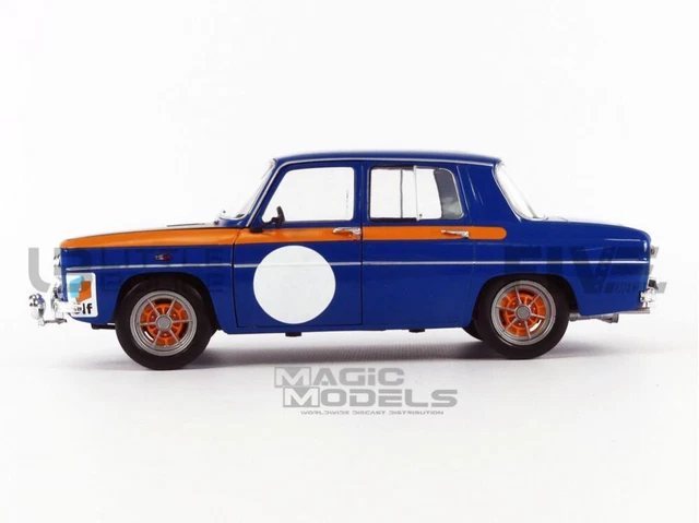 Solido – Renault 8 Gordini 1300 – Coupe Gordini 1967 – Miniature 1/18 – Métal – Bleu/orange/noir – Dès 14 Ans