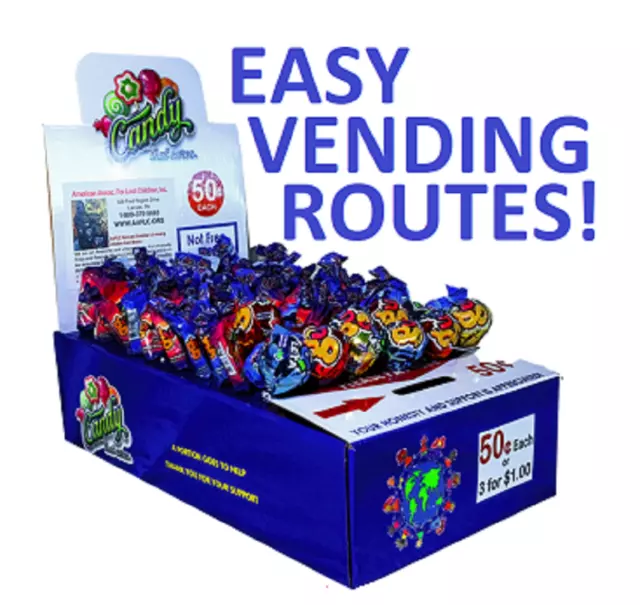 25 New Vending Route Display Honor Boxes Sells Candy & Lollipop Donation Charity