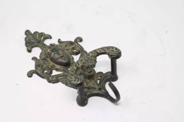 Vintage Original Hand Crafted Brass English Wall Hook Hanger Hardware NH6800 12