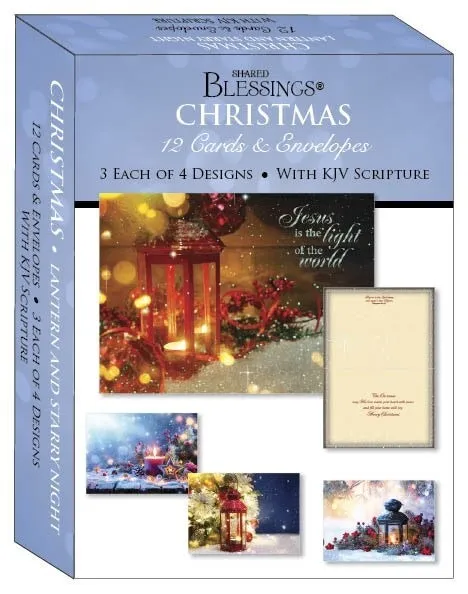 Card-Boxed-Shared Blessings-Christmas-Assorted/Lantern And Starry Night (Box Of