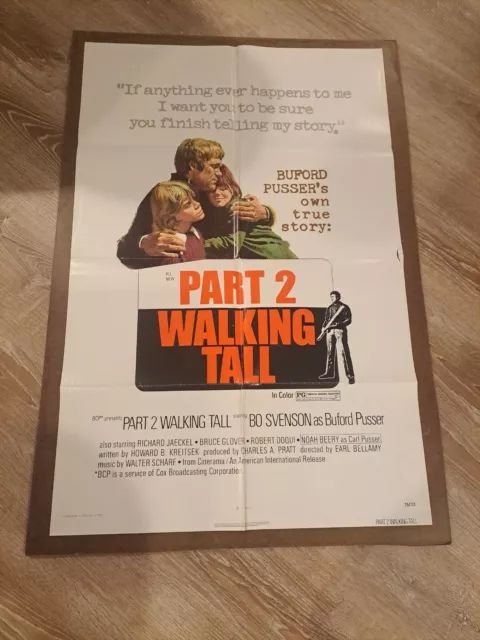 1975 Walking Tall Part 2 II Original 1SH Movie Poster 27 x 41 Bo Svenson, Luke A