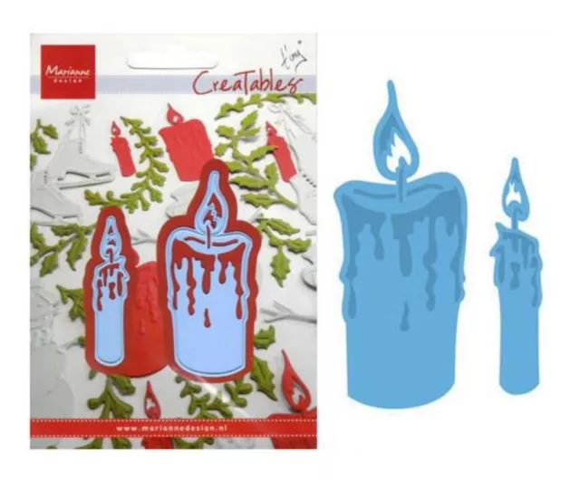 Präge- Stanzschablone Kerze Winter Weihnachten Marianne Design Creatables