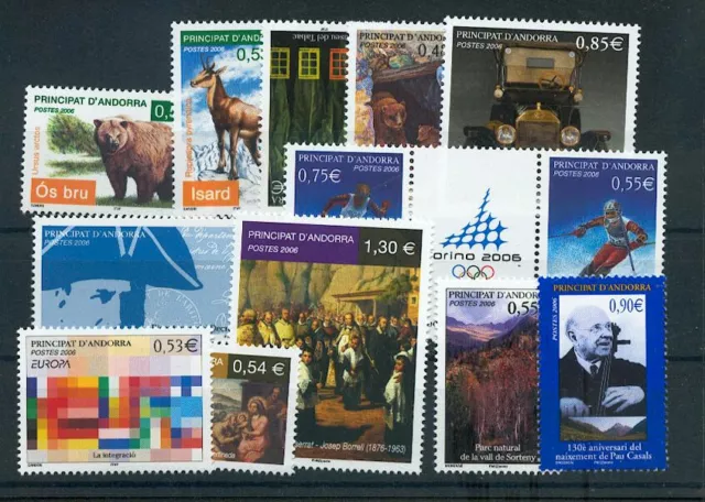 ANDORRE 620/632 2006 année complète NEUFS**.TB MNH sin charnela fac 8.9