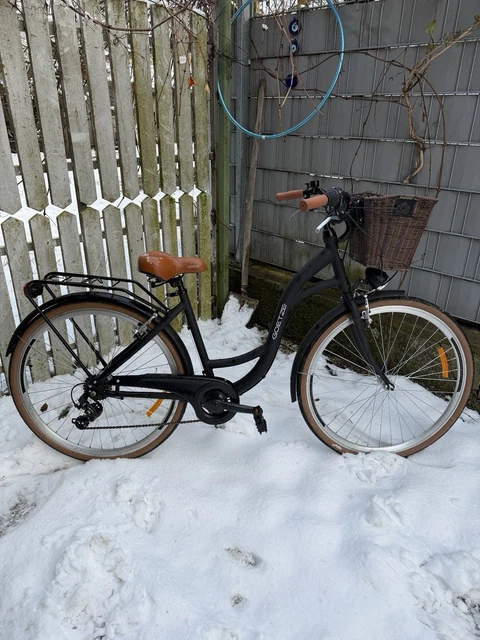 Goetze City Bike Mood 28 Zoll Damenfahrrad  Alu-Rahmen, 7-Gang Shimano,  V-Bremse, Inkl. Korb Damenfahrrad 28 Zoll