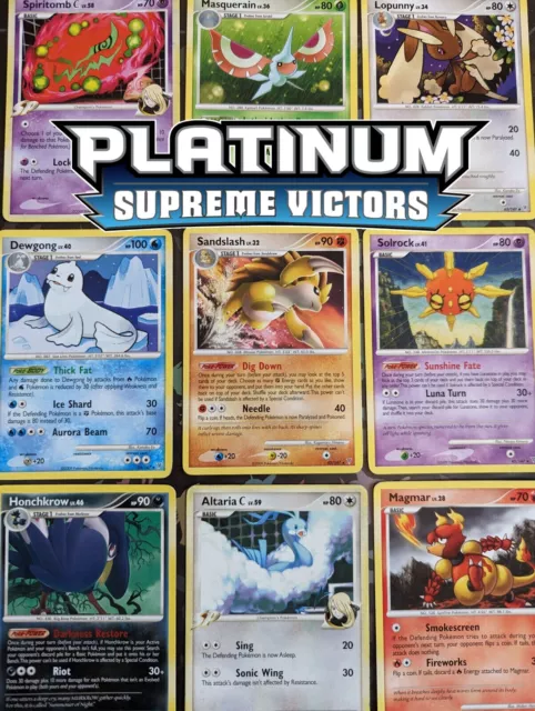 Platinum Supreme Victors Pokemon Card Singles Non Holo Rare, Uncommon & Common