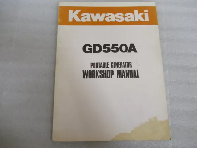 Kawasaki GD550A Portable Generator Workshop Manual P/N 99924-2013