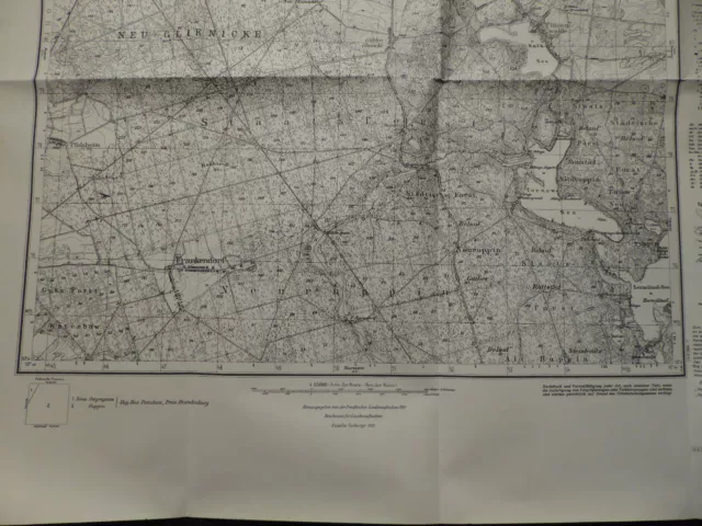 Landkarte Meßtischblatt 2942 Zühlen, Rheinsberg Glienicke, Frankendorf, 1945 3