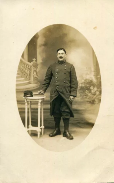 Militaire Carte PHoto soldat Auguste du 17 è Régiment à Evreux Guerre 1914 1915