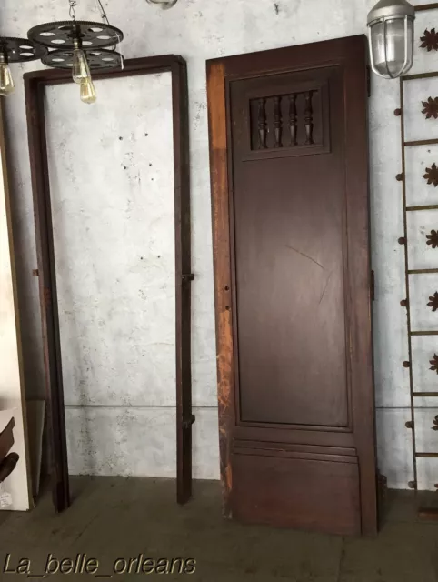 RARE SOLID MAHOGANY INTERIOR DOOR WITH FRAME / RAISED PANELING . L@@k!! 3