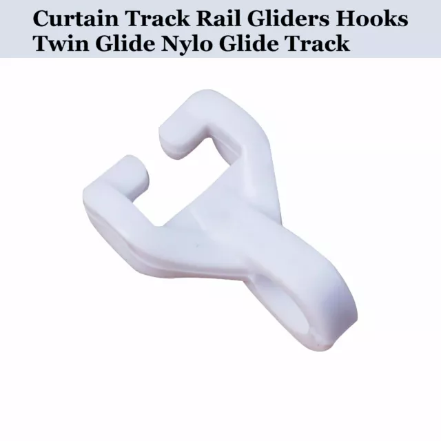 100 Curtain track gliders glide hooks runners pole slides - Rail