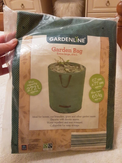 Bolso de jardín extra grande Gardenline 272L, 67 x 77 cm, 65 kg, capacidad máxima 272 L