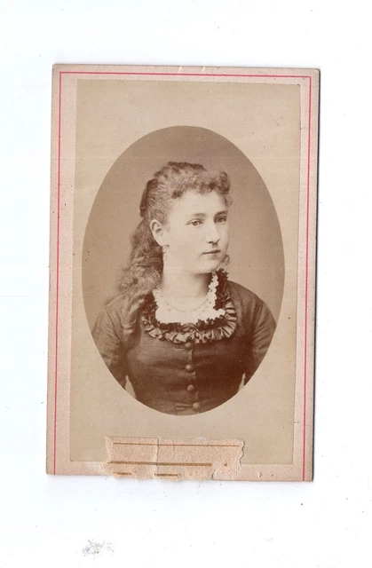 Ed. Walter CDV Foto Damenportrait - Nürnberg 1870er